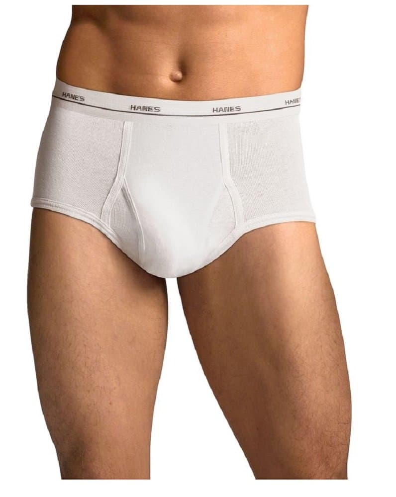 Hanes Men's No Ride Up Brief 8-Pack (Includes 1 Free Bonus Brief)_White_S