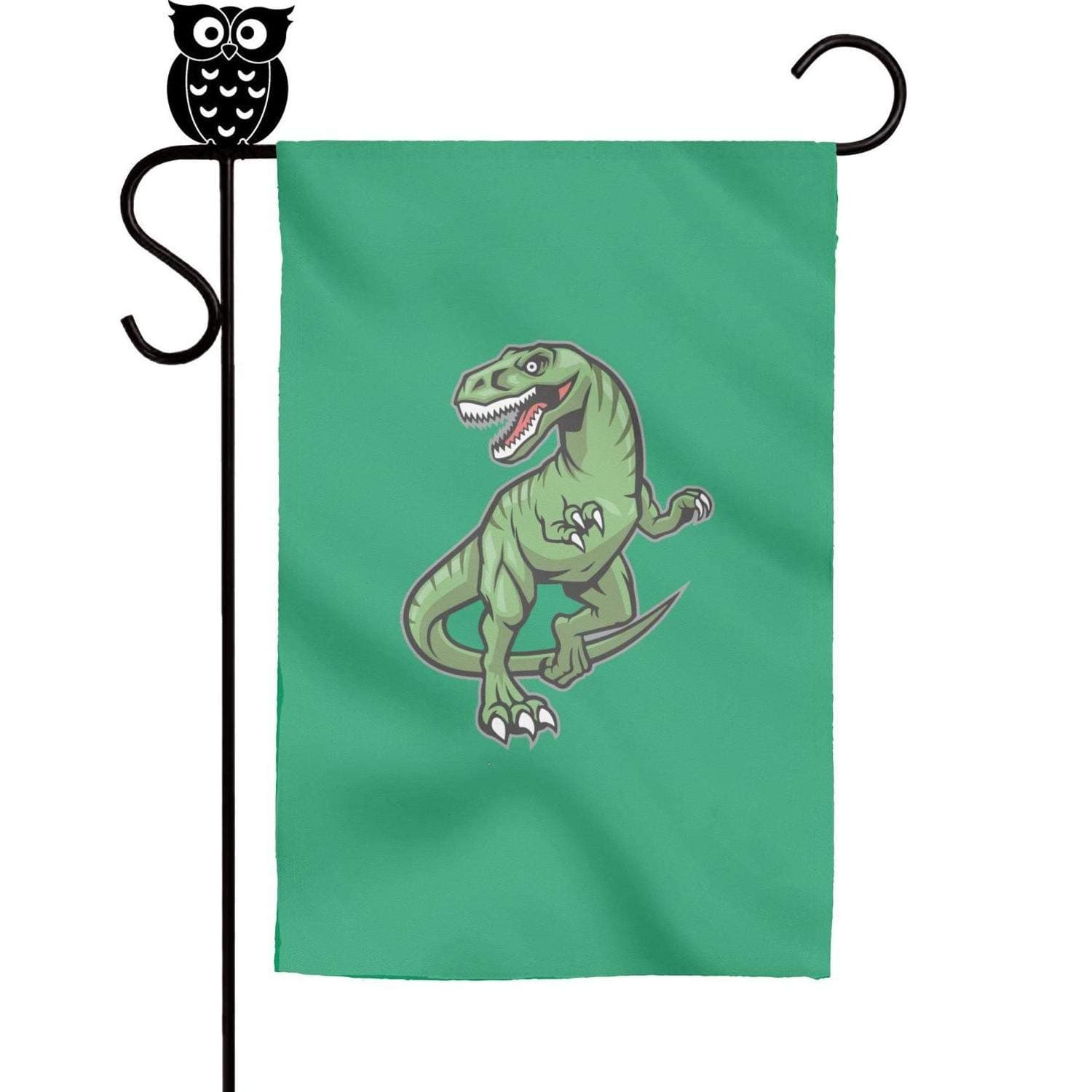 Kaiui Aidof Decorative Garden Flags Crazy Tyrannosaurus Rex Dinosaur Party House Flags 12 x 18 inch