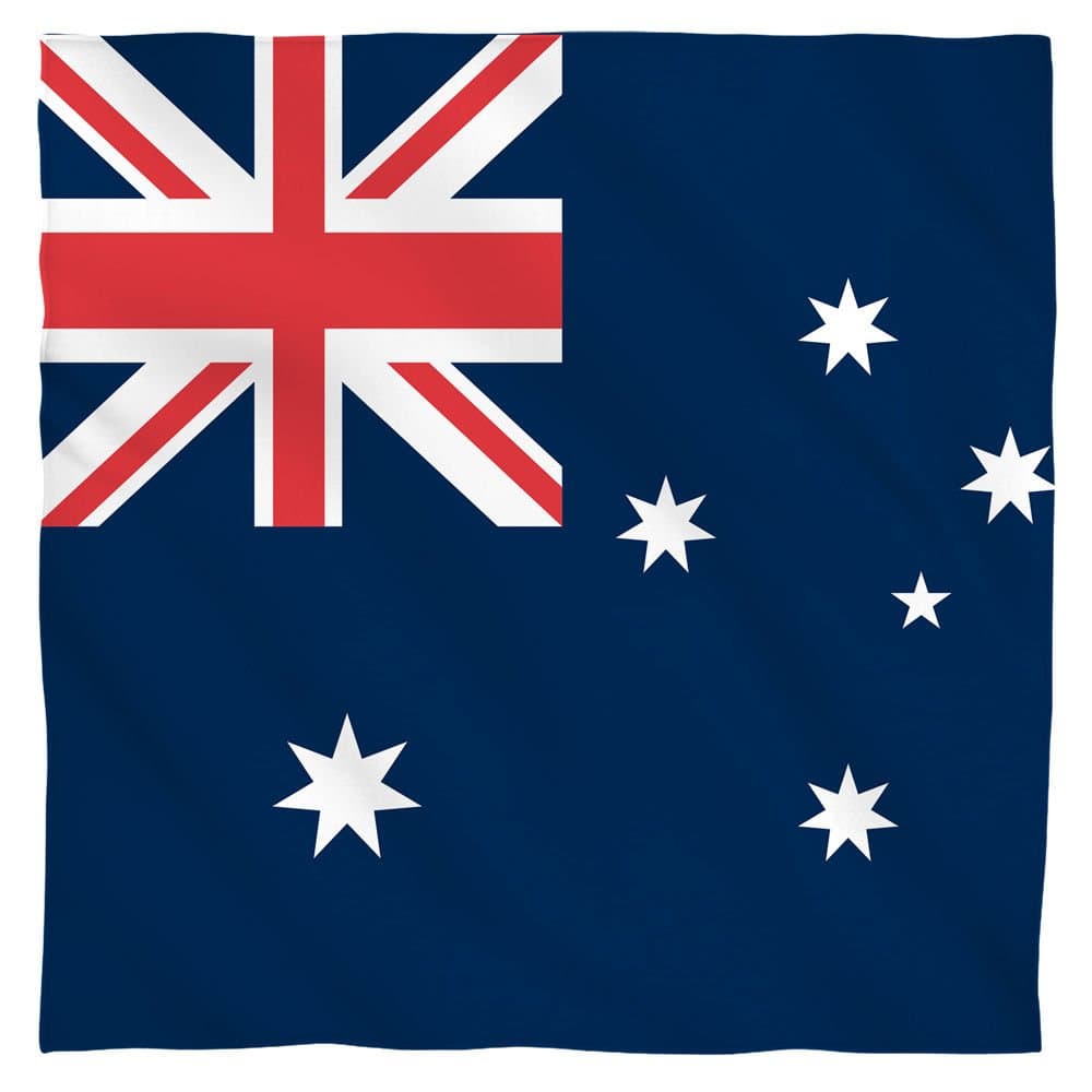 Australian Flag Bandana (White, 22x22)