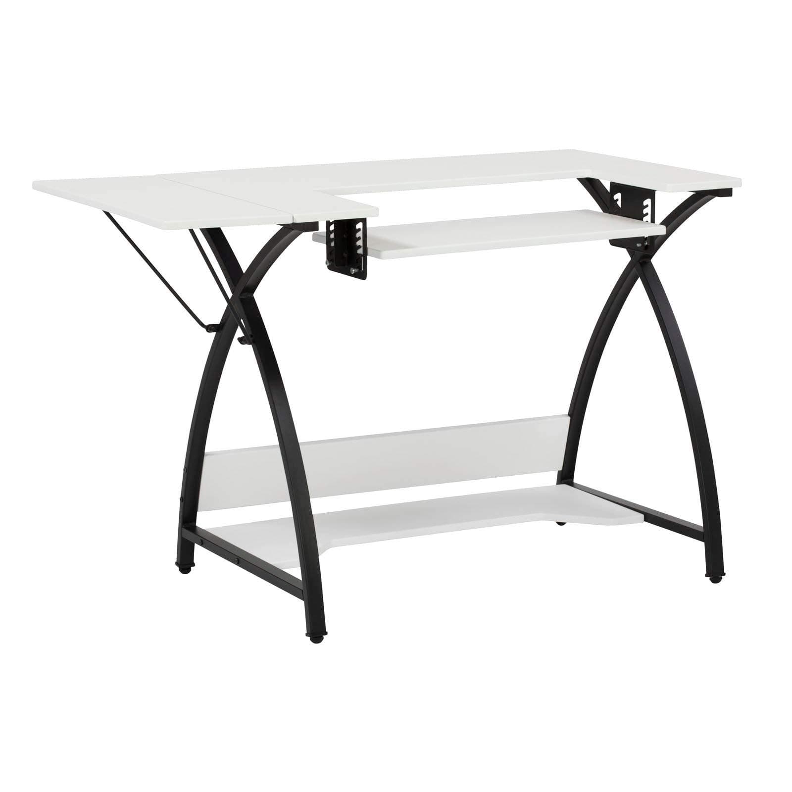 Sew Ready Comet Multipurpose Table, 45.5 Inch W, Black/White, 13332