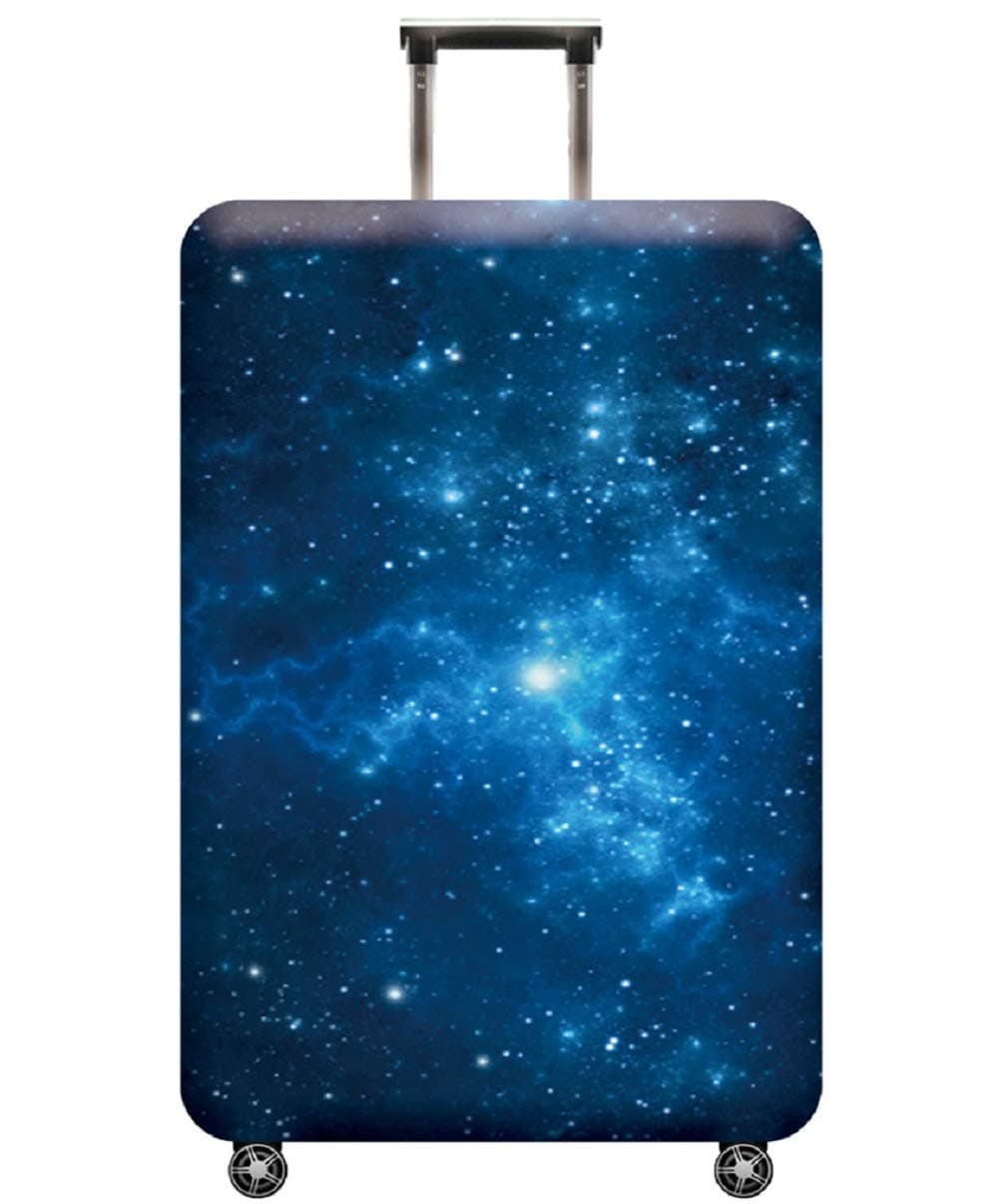 Luggage Cover, Protective Washable Suitcase Cover - Travel Elastic Spandex Suitcase Protector Fits 22 to 24 Inch Galaxy