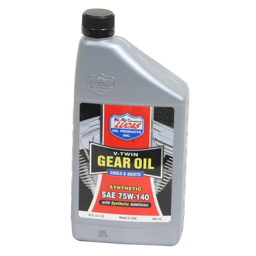 Lucas Oil 10791 Synthetic SAE 75W-140 V-Twin Gear Oil - 1 Quart