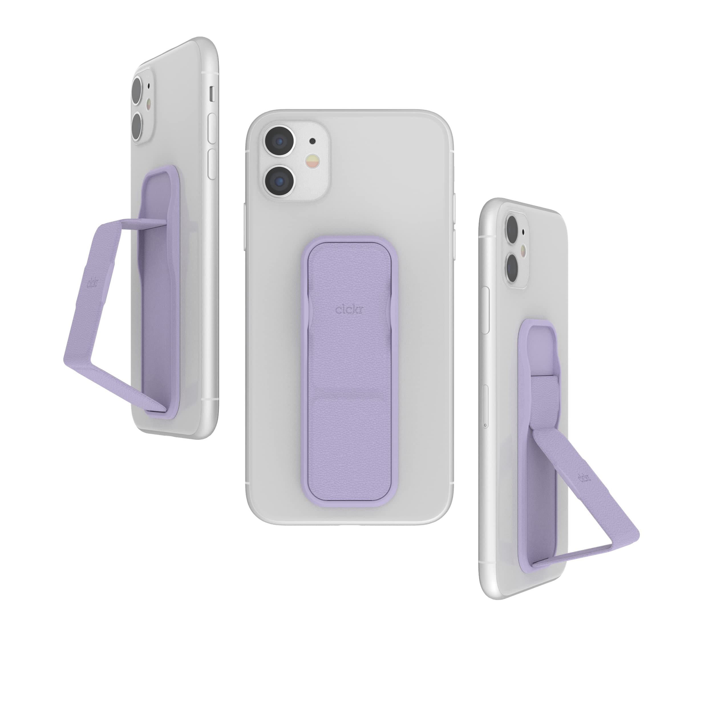 CLCKRCell Phone Grip and Expanding Stand, Universal Phone Grip Holder for iPhone 15 Pro, Pro Max, Plus, 14 & 13 Models, Samsung Phones, Tablets and More, Lilac