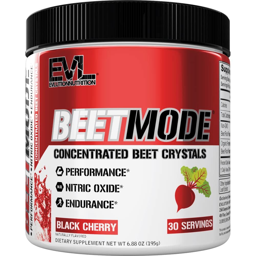 Nutrition BeetMode - Beet Root Powder - Nitric Oxide Booster - Black Cherry Flavor - Pre or Post-Workout Supplement for Enhanced Energy & Performance - Vegan & Gluten Free - 30 Servings