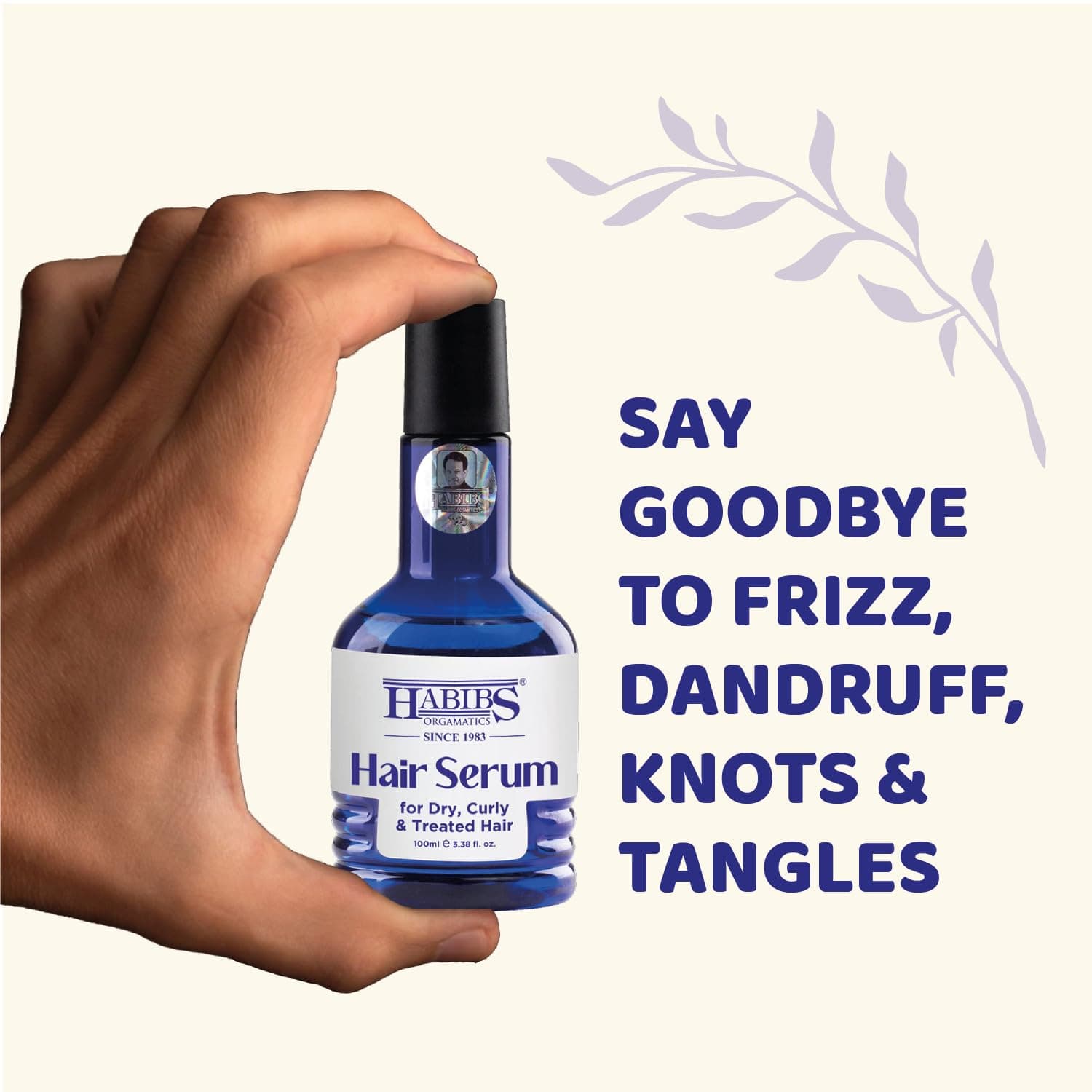 Hair Serum Dry Curly & Treated Hairs For Silky & Smooth Hair Tames Frizzy Hair Tangle Free & Frizz-Free Hair for all types of hair 100 ml Pack of 2