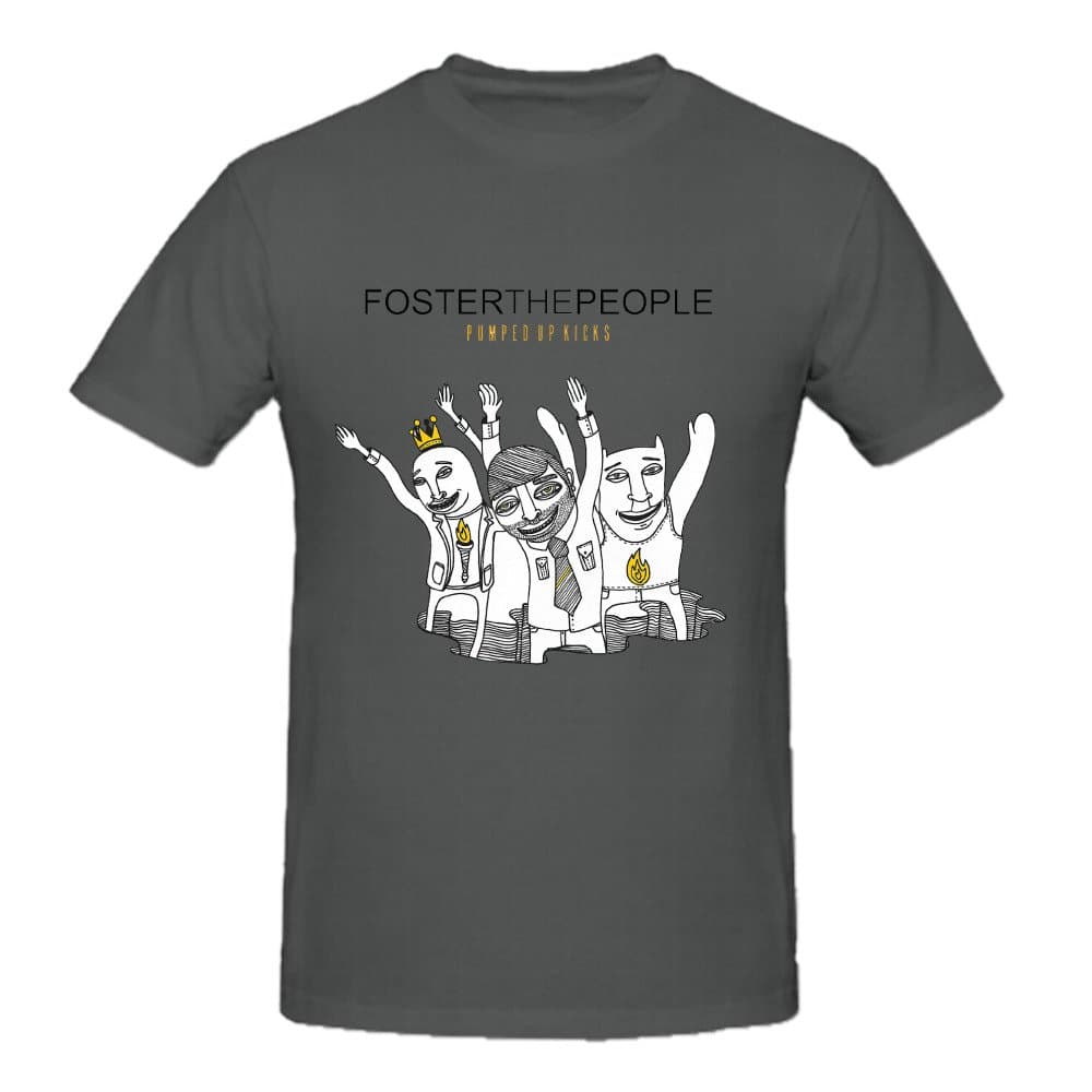 Foster The People Pumped Up Kicks Funny Soft O Tee Shirts For Mens Grey Apparel