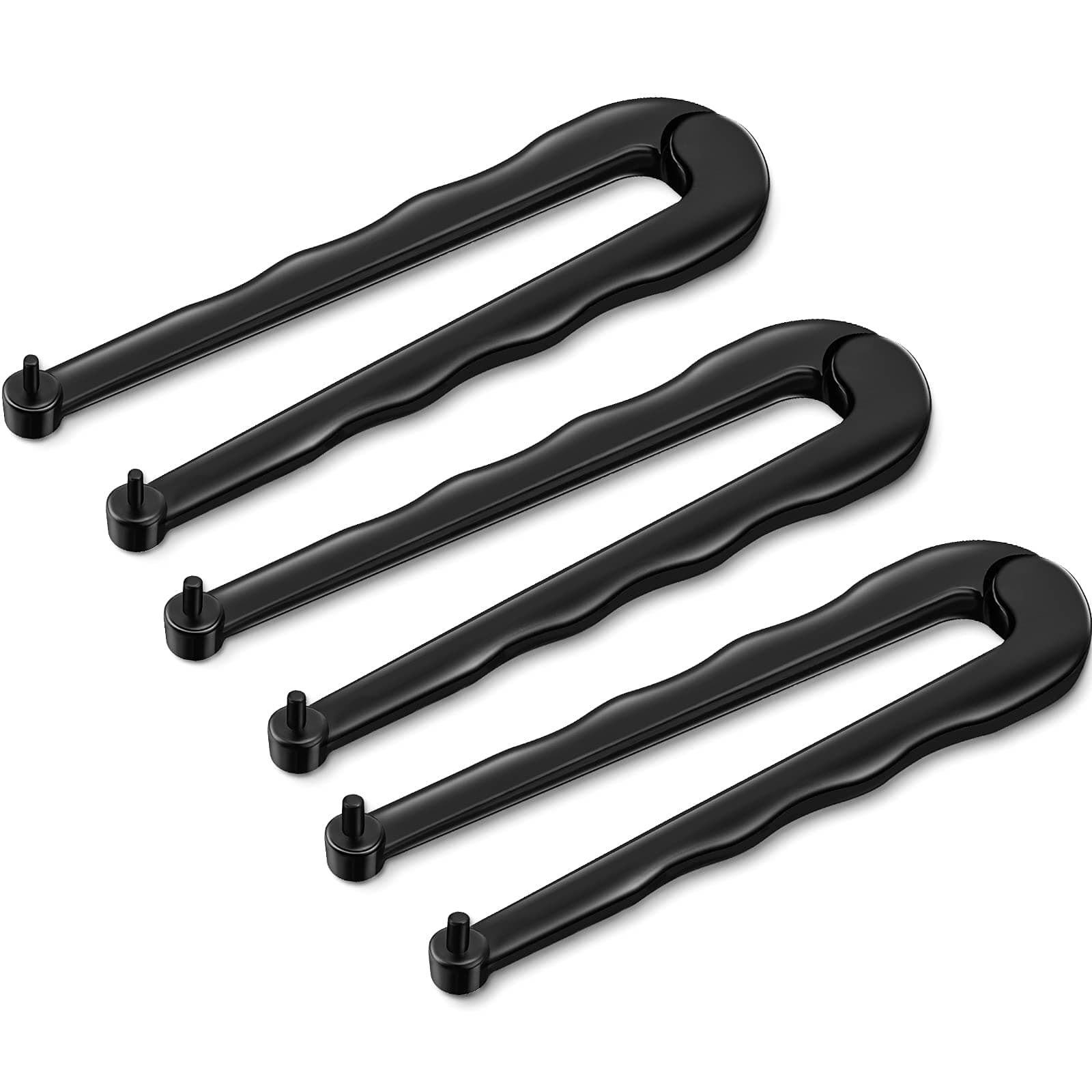 3 Pieces Steel Adjustable Face Spanner Wrench Pin Pliers Install/Removal Tool for Backing Pads on Angle Grinder for Cutting Pipes, Hoses, Cables, Wire and Round Nuts with Drilled Holes (3, 4, 5 mm)