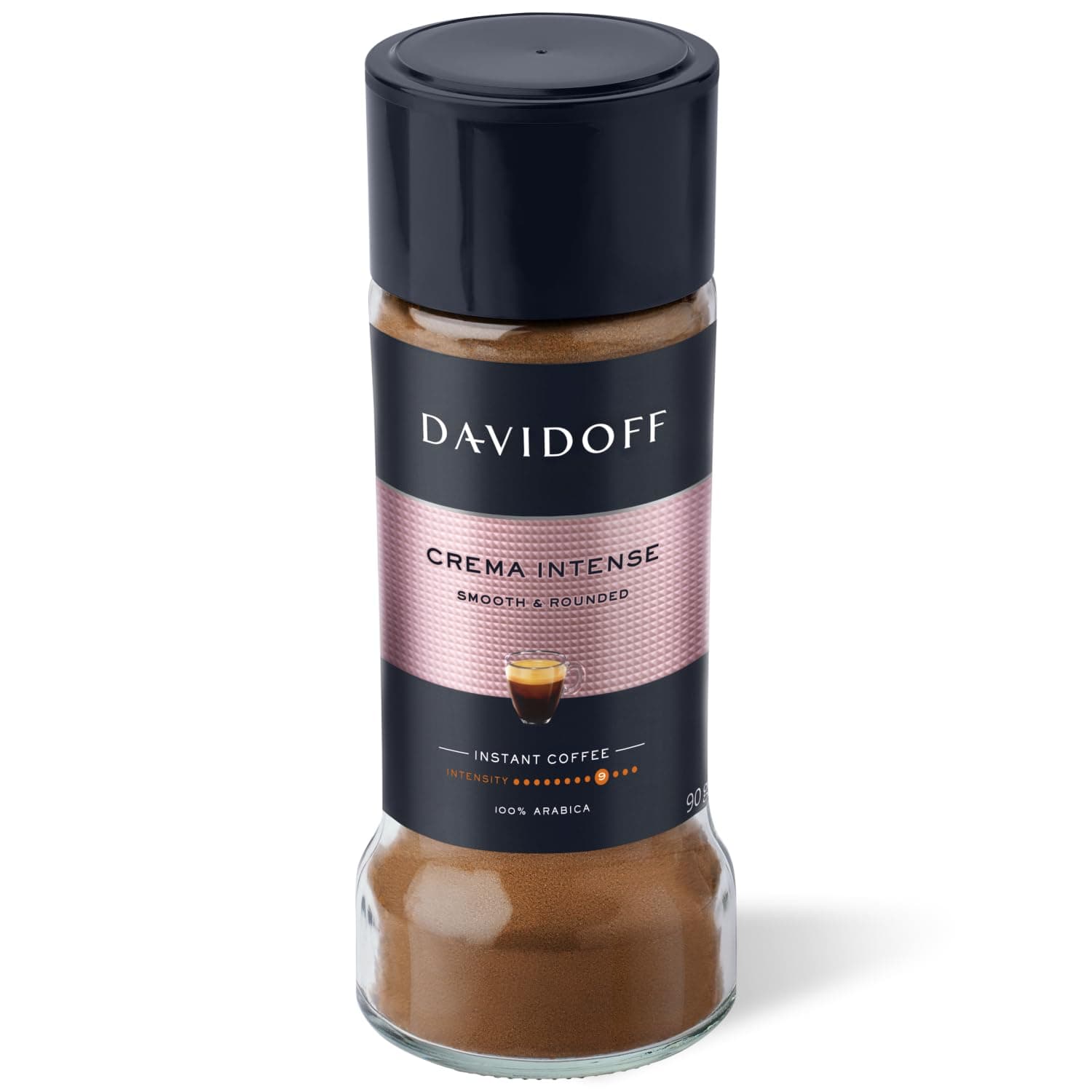 Davidoff Crema Intense Instant Coffee Powder Bottle - 9/12 Intensity - 90g