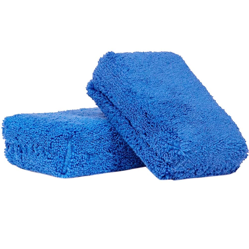 ORiTi 2pcs Car Wash Microfiber Sponges House Clean Sponge Microfiber Applicators for Car Washing, Car Cleaning Kit, Car Exterior Care, Microfiber Applicator Pad for House & Kitchen Cleaning