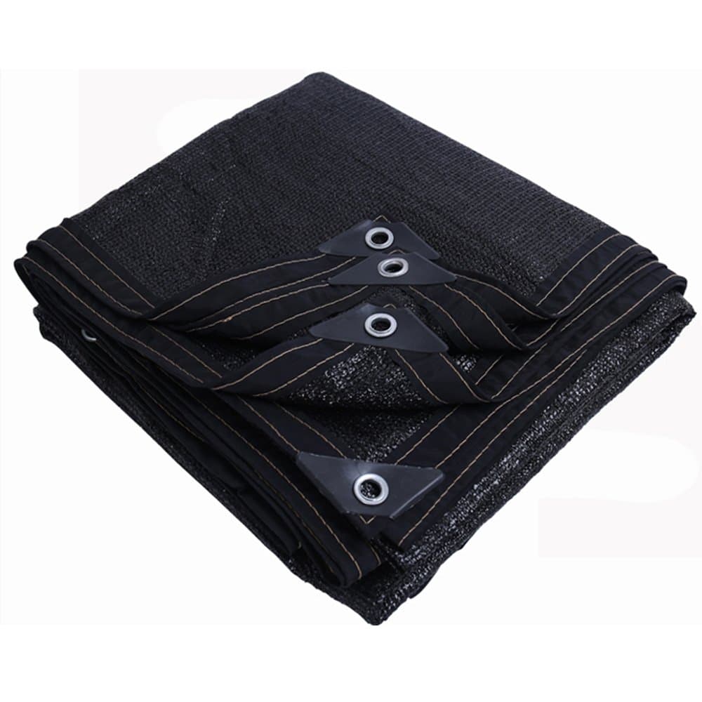 Shade net Anti-UV 6 Pin Sun Shade Sail Waterproof Sun Sail Shade Canopy Garden Cover Patio (Color : BLACK, Size : 4x7m)