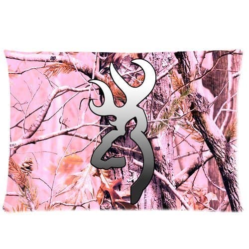 JDSitem Retro Vintage Realtrees Real Tree Camo Browning Cutter Logo 20 by 30 Inch Zippered Cotton And Polyester Rectangle Pillowcases Protector Case