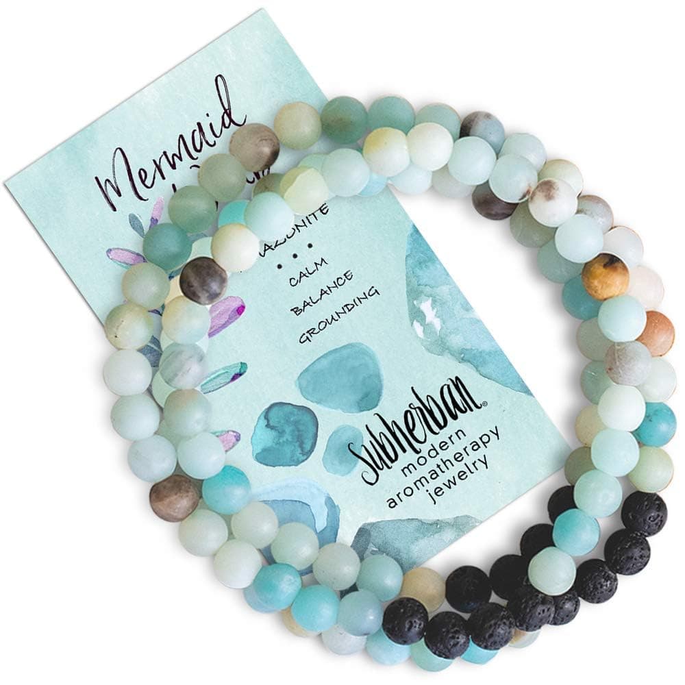 Essential Oil Lava Rock Diffuser Bracelet - HANDMADE IN THE USA - Aromatherapy Gemstone Bracelets for Women - Relaxation Gift for Women