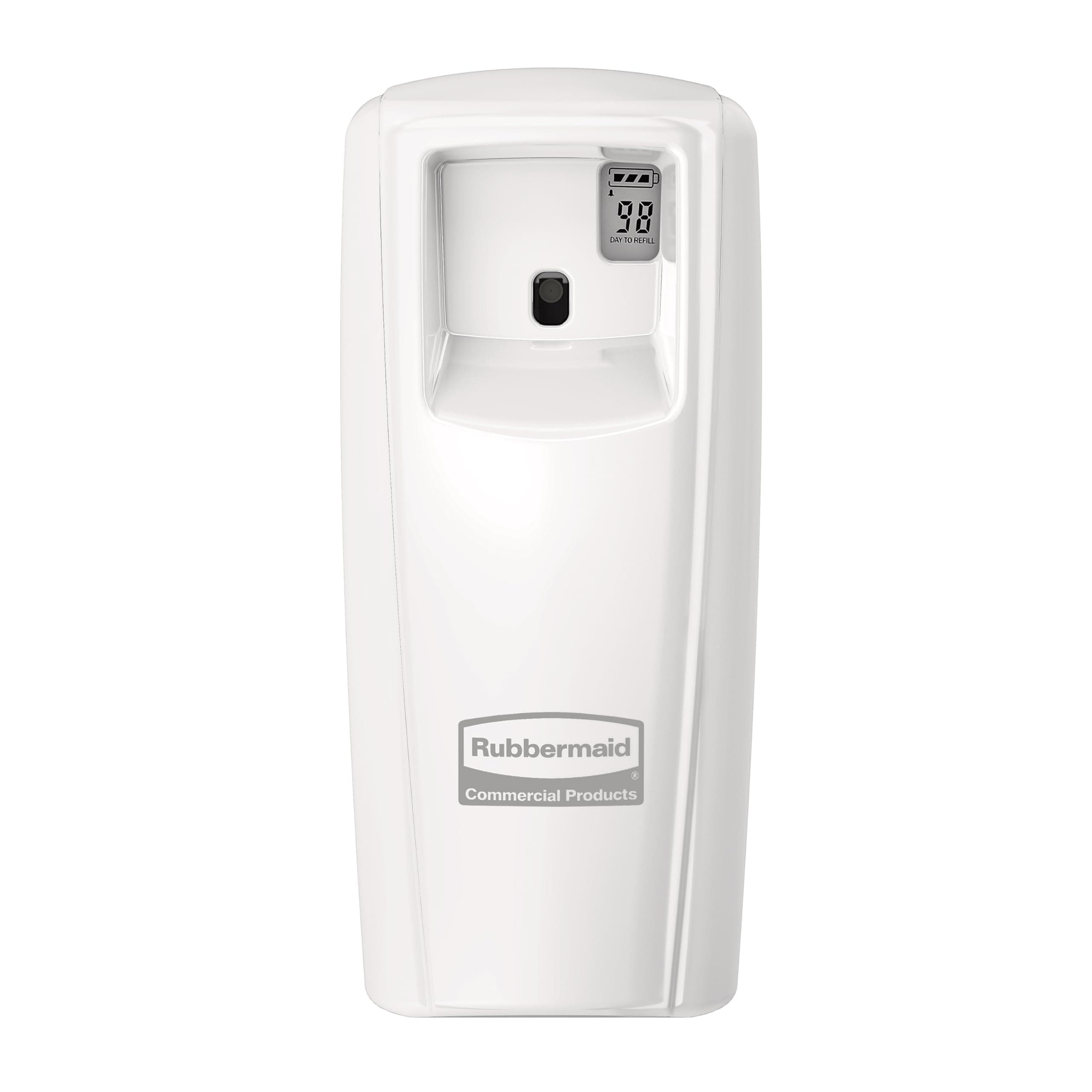 Rubbermaid Commercial Microburst 9000 Aerosol Odor Control LCD Dispenser, White, for Restaurants/Hotels/Schools/Airports/Offices