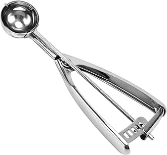 Saebye Small Cookie Scoop, 1 tablespoon Cookie Scoop For Baking, 1 13/32 inches / 36 mm Ball, 18/8 Stainless Steel, Secondary Polishing, For Making Cookie Ice Cream Muffin Meatball Melonball