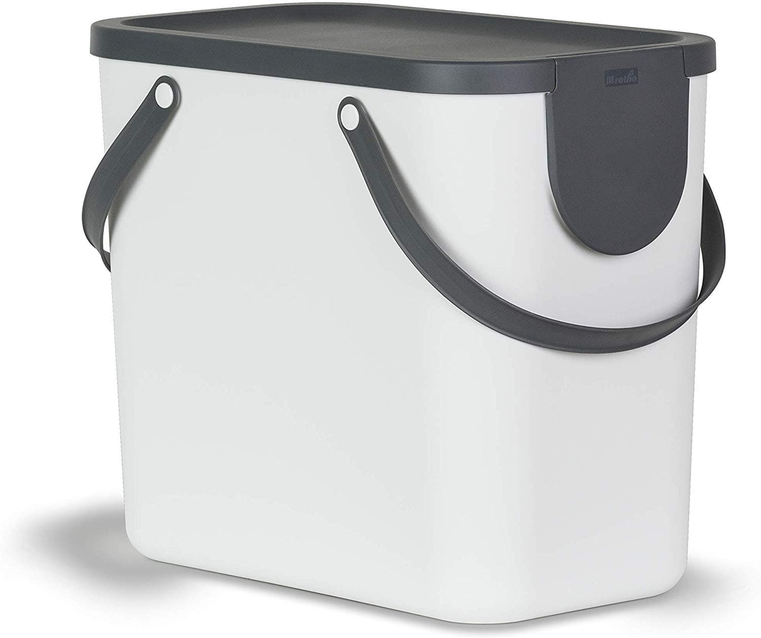 Rotho Indoor Recycling bin from Rotho Albula - 1024901023, White, 25 l (40.0 x 23.5 x 34.0 cm)