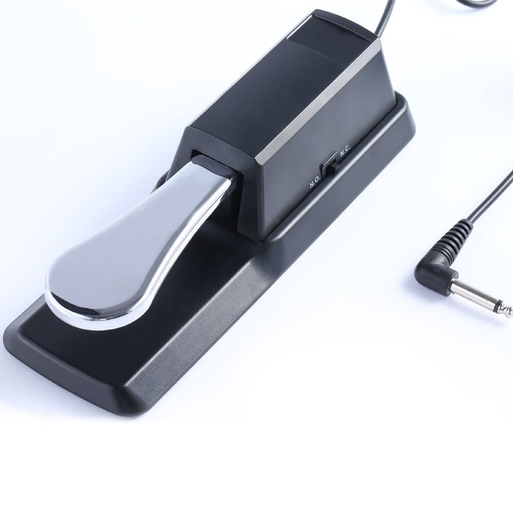 Sustain Pedal for Keyboard,Loietnt Universal Damper Sustain Pedal for yamaha/casio/MIDI Keyboard Digital Piano (Black)