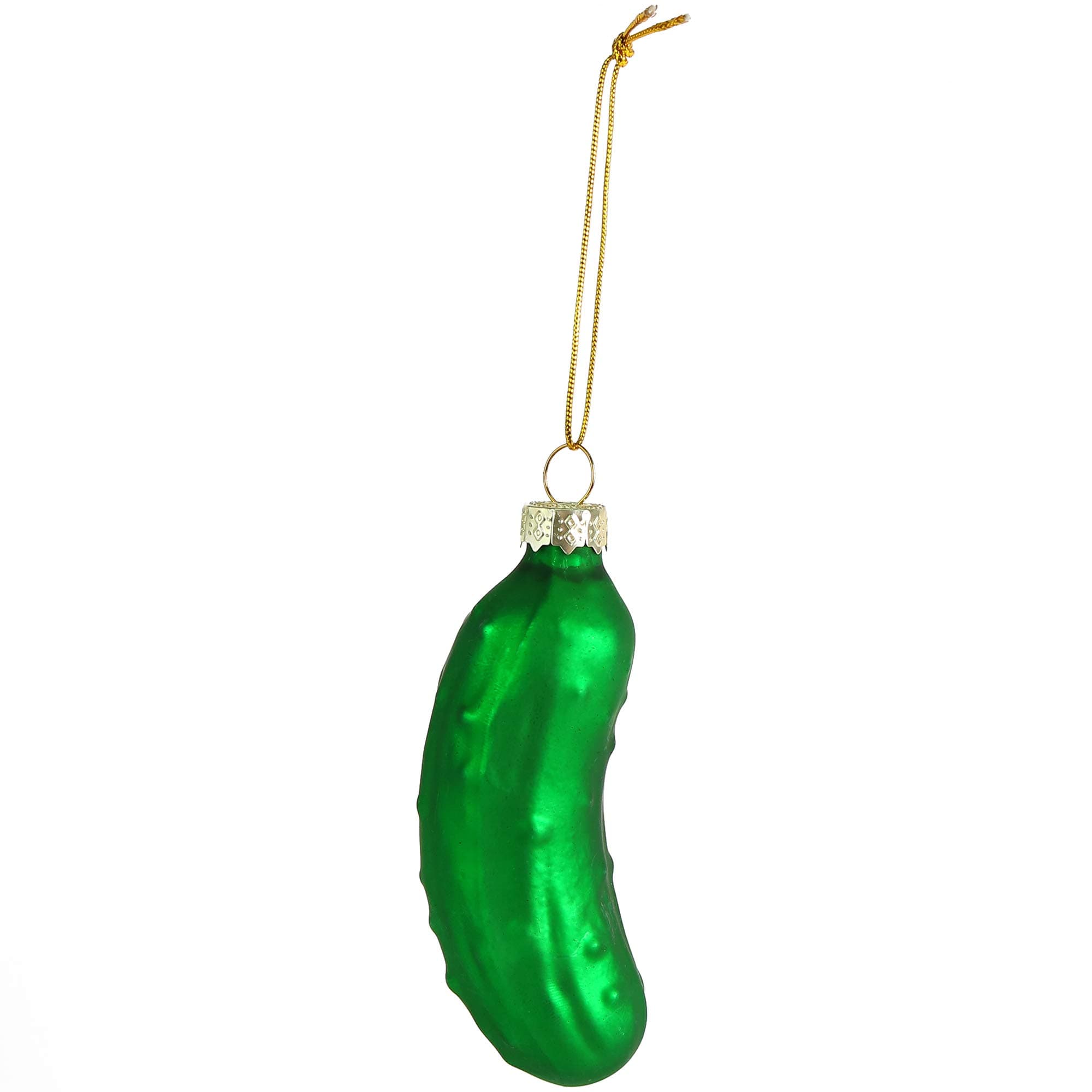 Christmas Pickle Tree Ornament - Traditional Glass Blown Green Hanging Pickle Xmas Holiday Decor Ornaments 3.5"