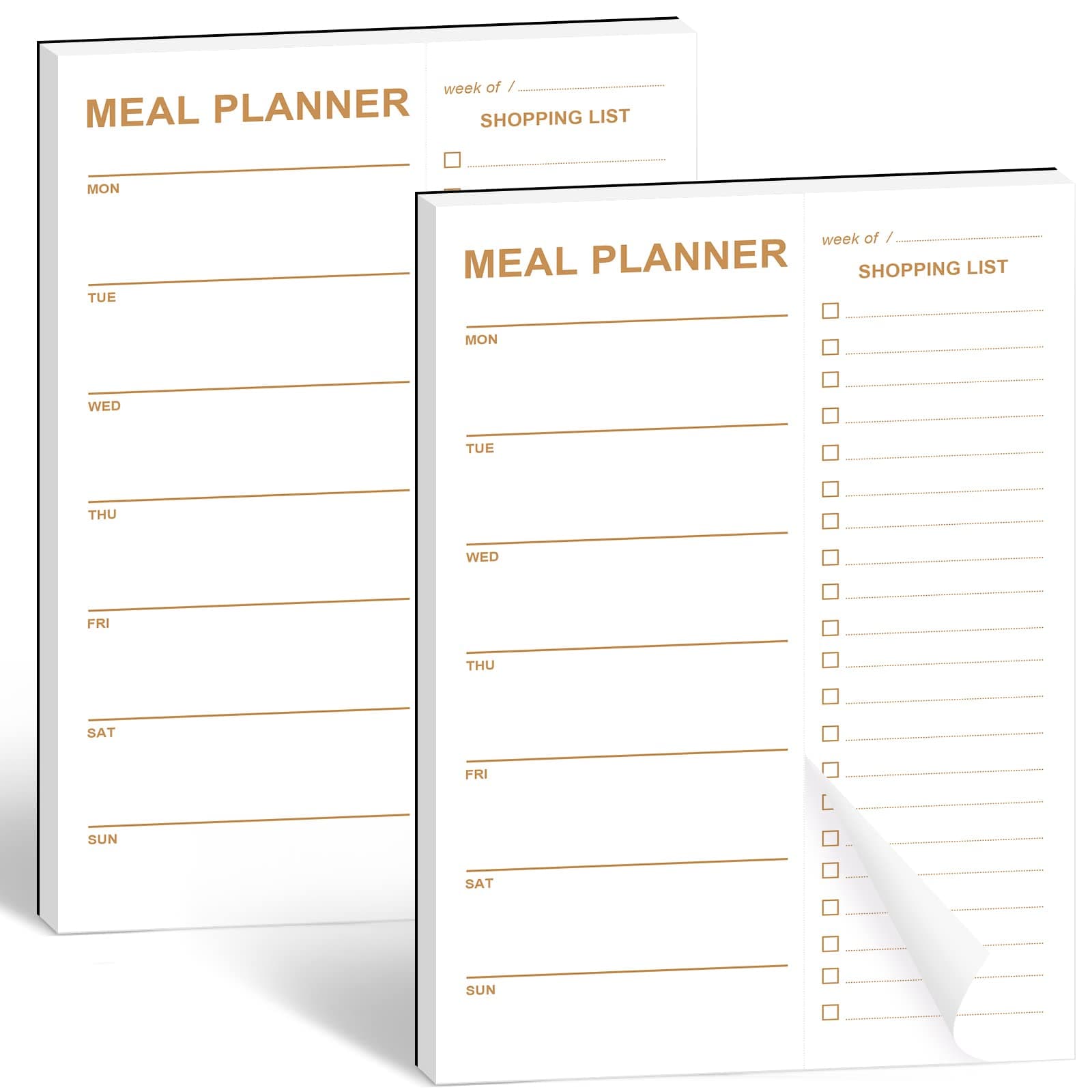 Joyberg Weekly Meal Planner Magnetic, 2 Pack Undated Tear-off Sheets Meal Planning Notepad, Magnetic Meal Planner for Refrigerator, Meal Planner and Grocery List
