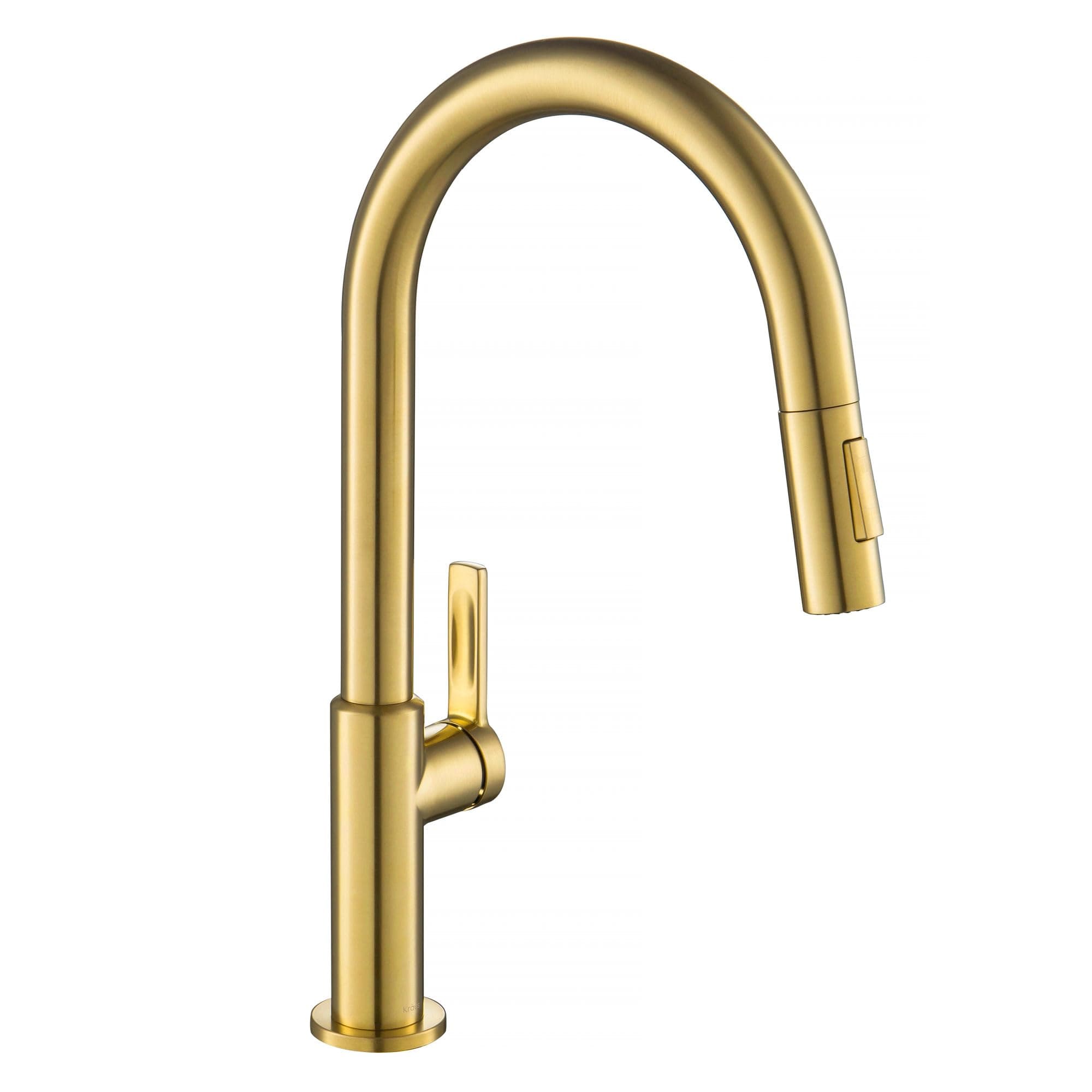 Oletto Single Handle Pull Down Kitchen Faucet in Spot-Free Brushed Brass, KPF-2820BB