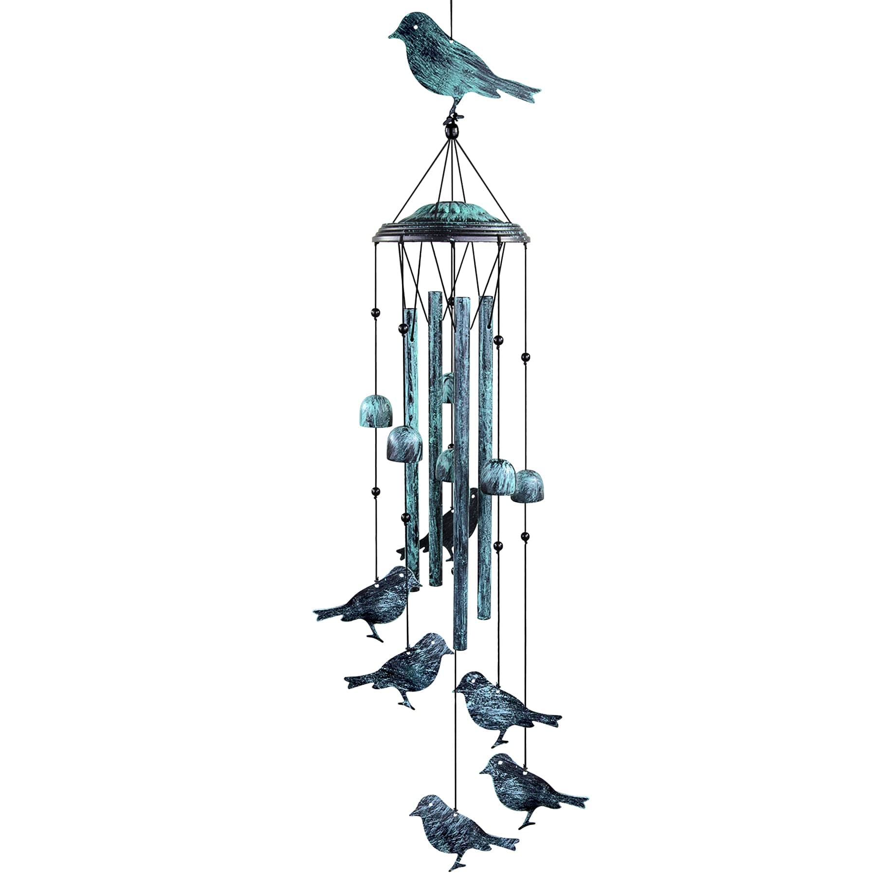 Bird Wind Chime Outside Windchimes Large Aluminum Tubes Outdoors Wind Chimes for Patio, Garden, Porch or Indoor Decoration, Memorial Hummingbird Wind Chimes, Wind Bells Gift