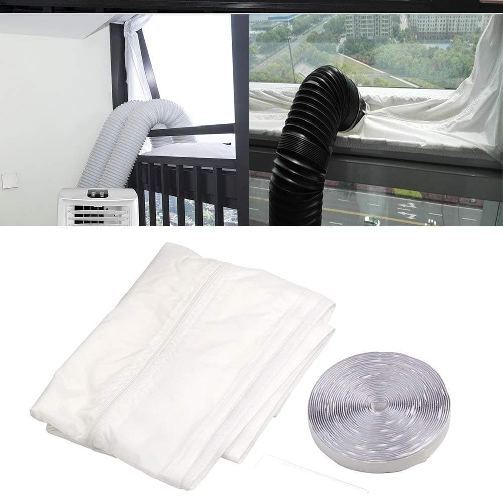 SQG AirLock Window Seal for Mobile Air-Conditioning Units,Flexible Soft Cloth Sealer Kit for Portable Air Conditioner -400CM