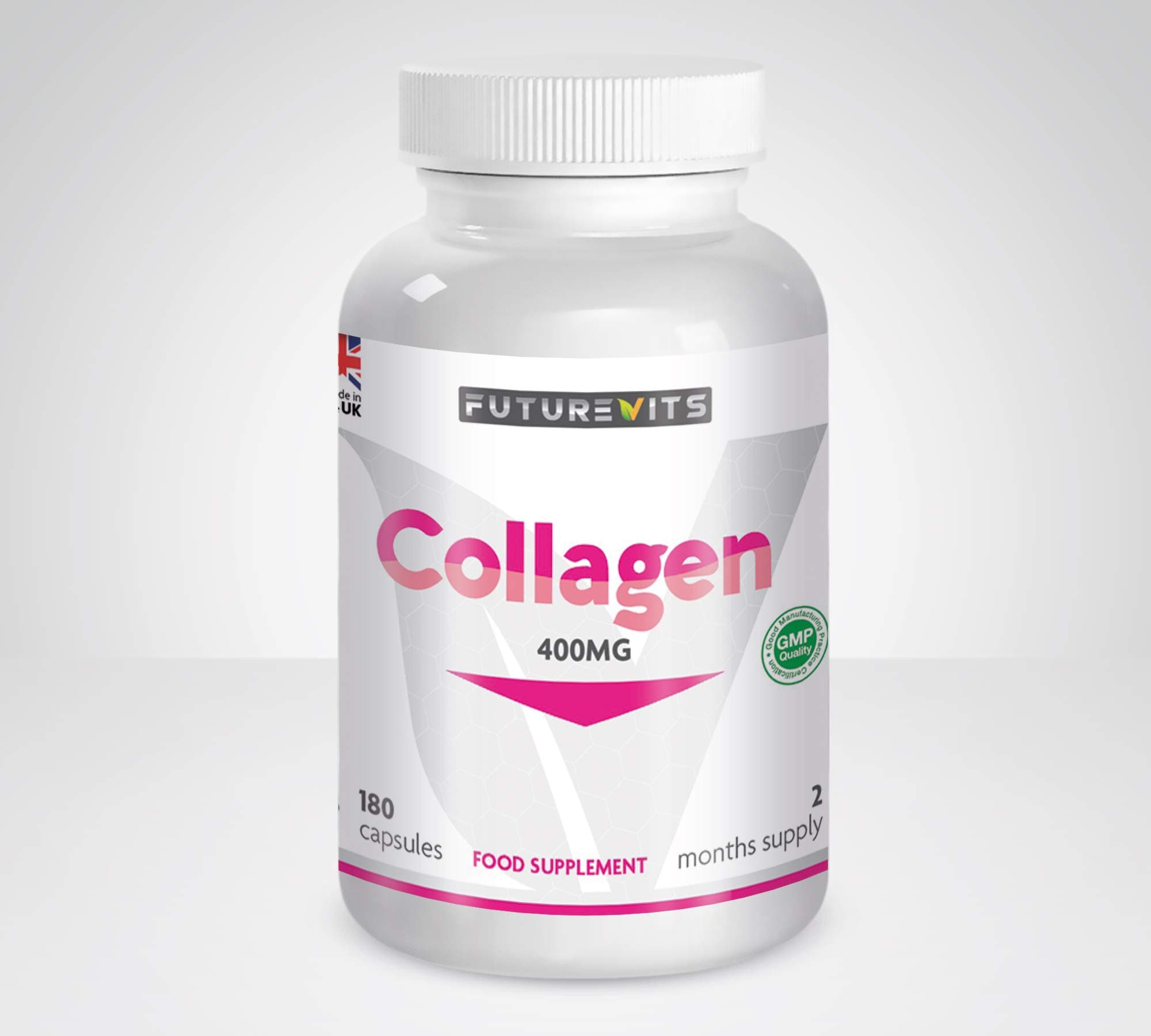 Collagen Marine 180 Capsules of Superior Type 1 Hydrolyzed Collagen - Rapid-Release Capsule for Maximum Absorption - Made in UK Futurevits Two Months Supply.