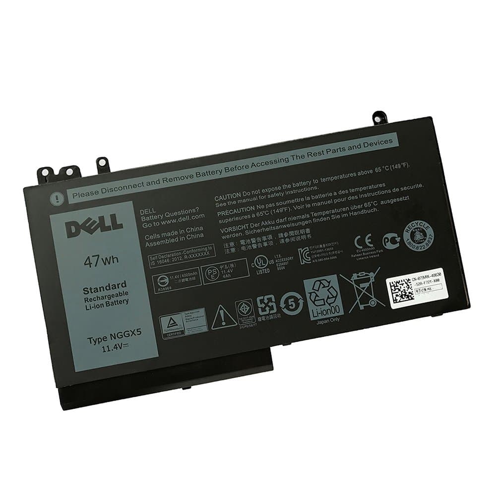 DELL NGGX5 11.4V 47Wh 3-Cell Li-ion Rechargeable Battery for DELL Latitude E5270,DELL Latitude E5470,DELL Latitude E5570 Series Notebook Alternant Part Number: 954DF 0JY8D6 451-BBUN 451-BBUJ RDRH9