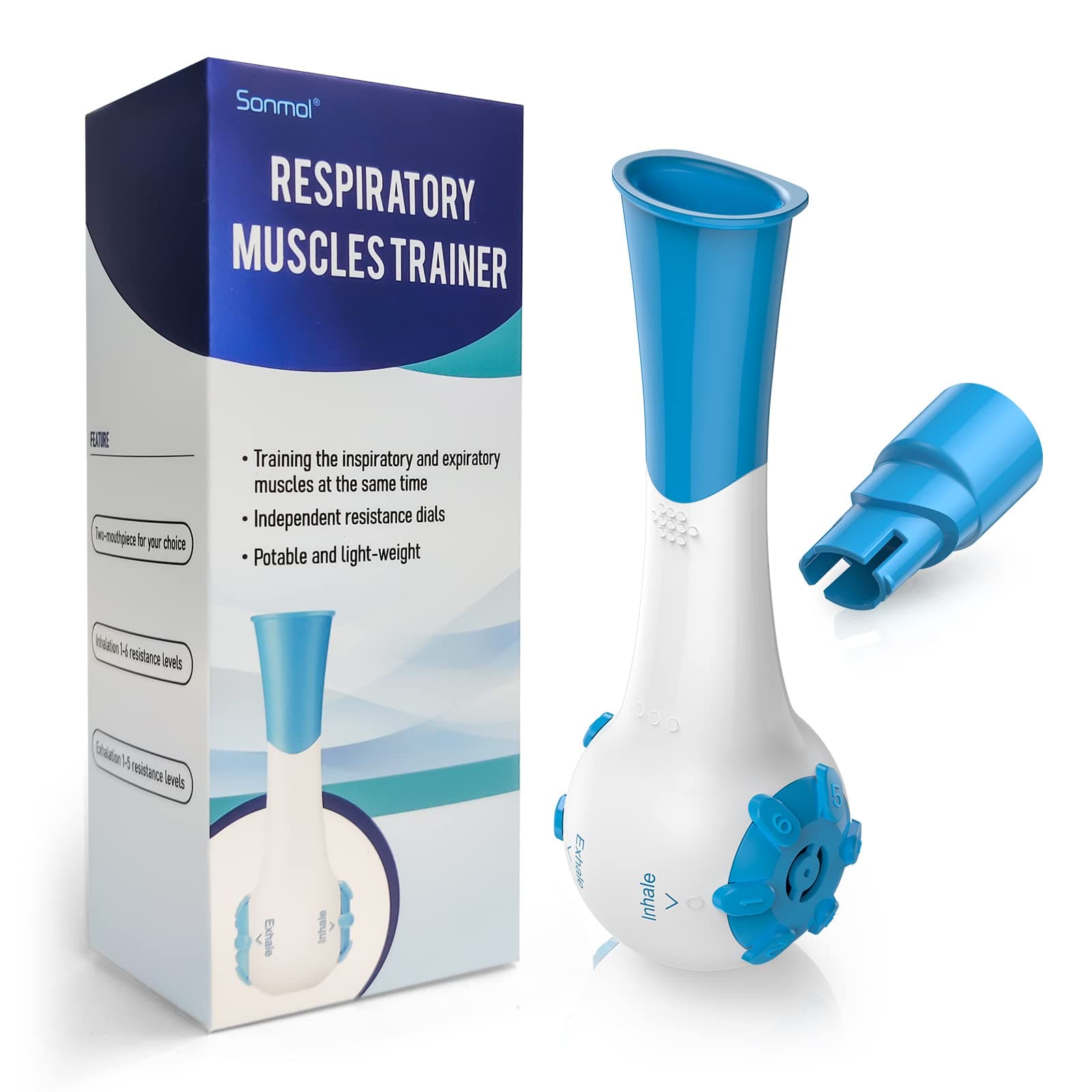 B-Arm Sonmol- Deep Breathing Lung Exerciser| Respiratory Trainer for Respiratory Therapy| Inspiratory Expiratory Volume Exerciser for COPD, Dyspnea, Asthma, Pneumonia and other Respiratory Disorders