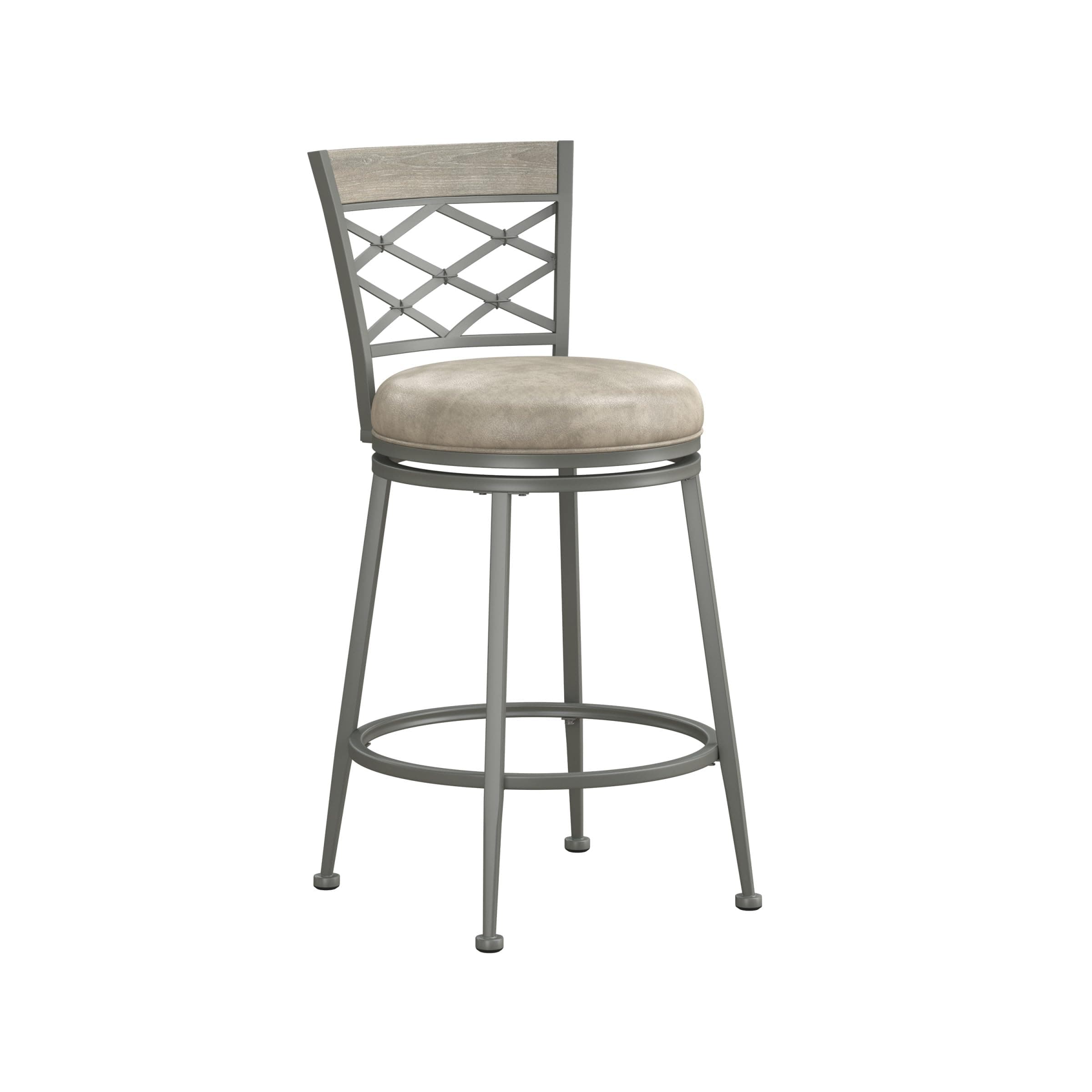 Hutchinson Swivel Counter Height Stool, Pewter