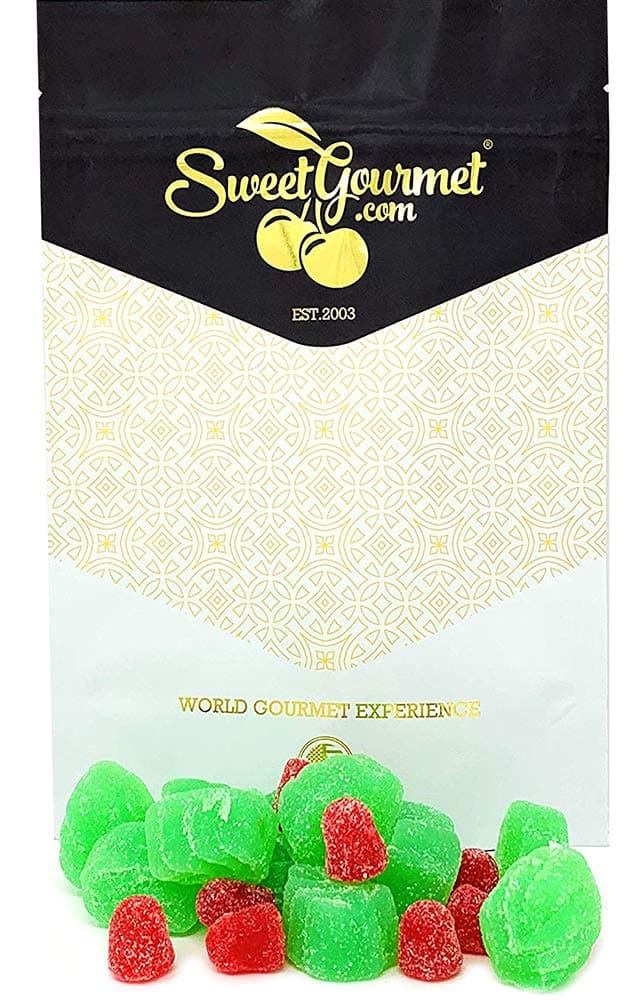 SweetGourmet Christmas Holly Berries Jelly Candy | Cinnamon Spearmint | 1 Pound
