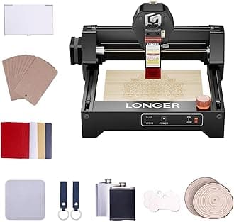 Ray5 mini 2.5W Laser Engraver with 70 Pcs DIY Material Package, 12000mm/min High-Speed Cutter for Wood, Metal, Acrylic, Leather, DIY CNC, 130x140mm Engraving Area, WiFi, Emergency Stop Safety