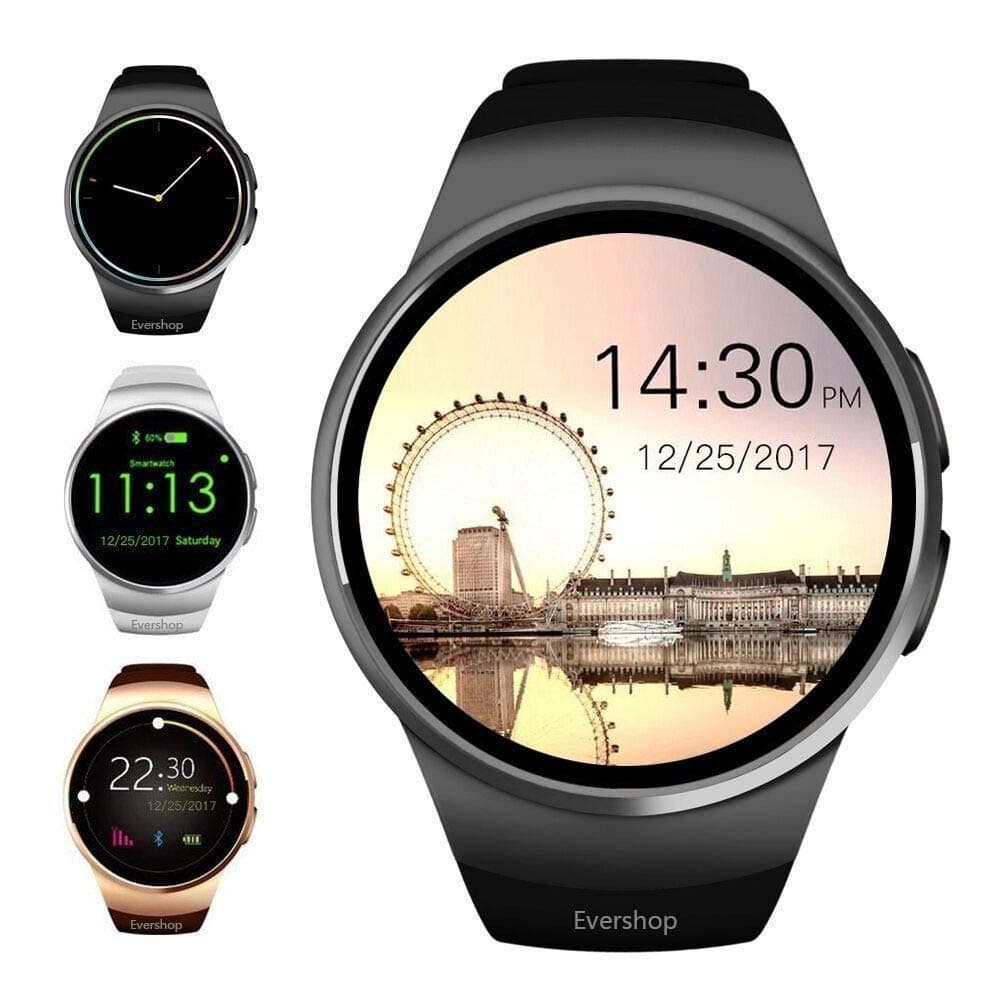 Evershop Smart Watch Phone with TF SIM Card Slot for Men Women, 1.5 inches IPS Round Touch Screen Fitness Tracker Watch with Heart Rate Monitor,Sleep Monitor, Pedometer for Android iOS