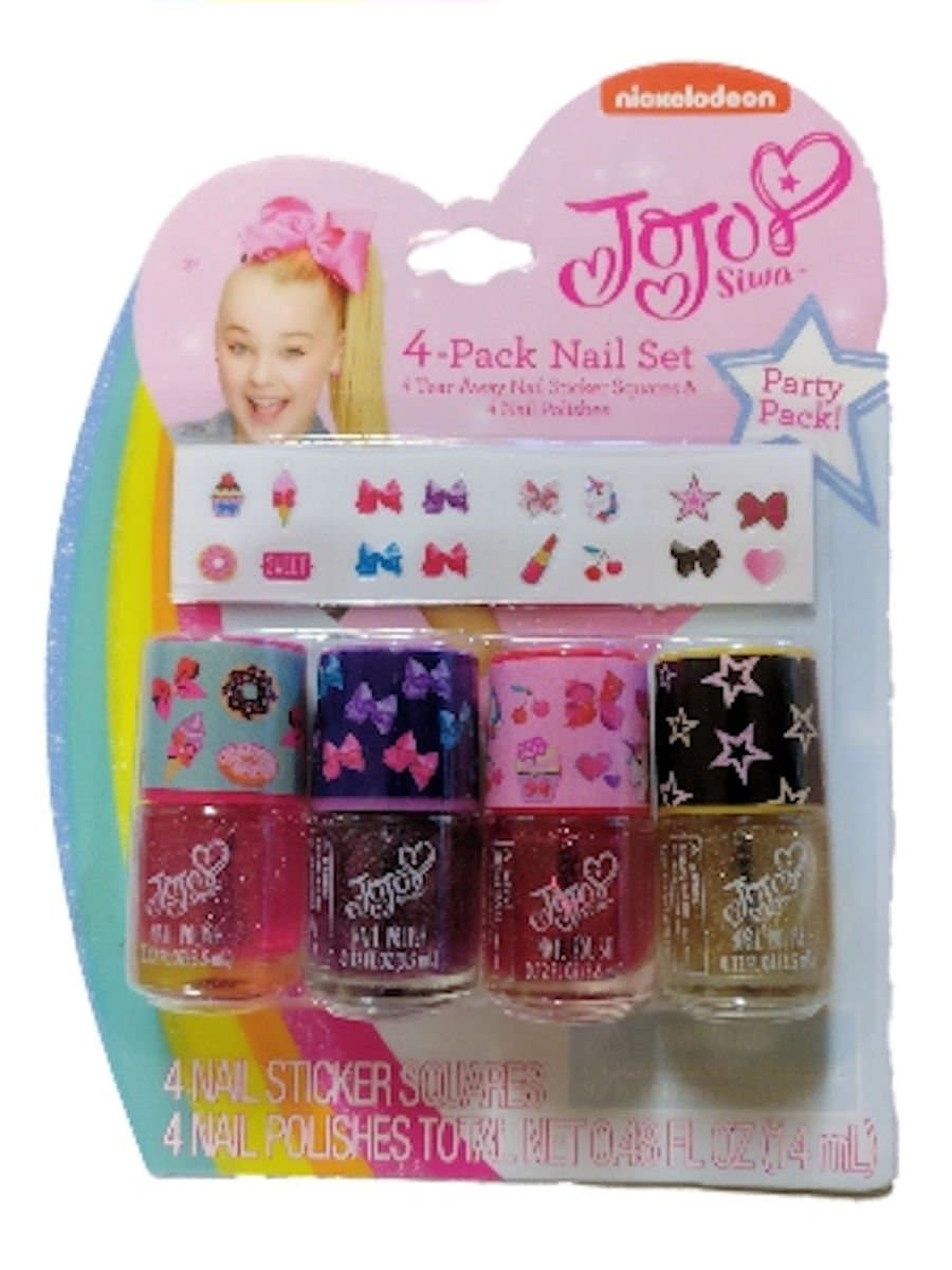 JoJo Siwa Nail Polish and Stickers 4 Pack