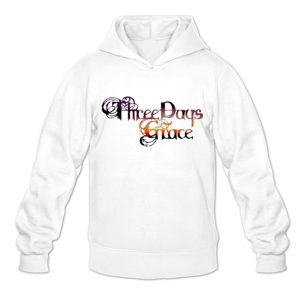 Pop 3 Three Days Grace Life Starts Now Men's Hood Sweatshirt White