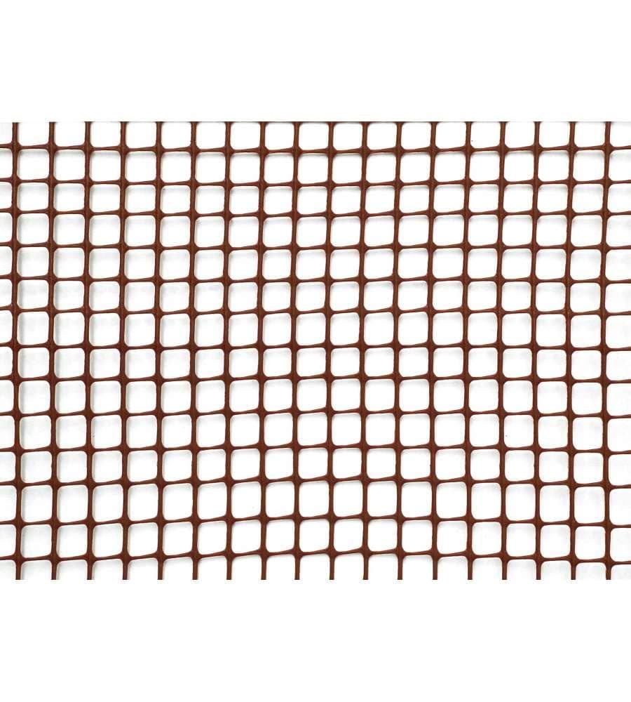 Verdemax 7777 1 x 5 m 10 mm Square Net Miniroll Mesh - Brown