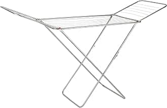 RoyalFord Cloth Dryer, Rust Proof, Iron Wire & Frame, RF10877 Metal Drying Rack Multifunctional Air Dryer Ideal for Indoor/Outdoor Easy Store & Folding Clothes Dryer, Silver