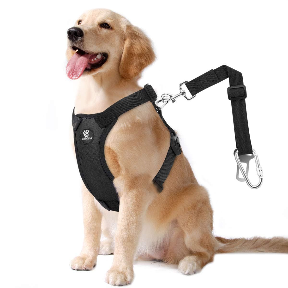 Dog Seat Belt, Safety Vest Dog Car Harness with Adjustable Buckle Dog Seat Belt for Vehicle Nylon Pet Safety Seat Belts Heavy Duty(XL, Black)