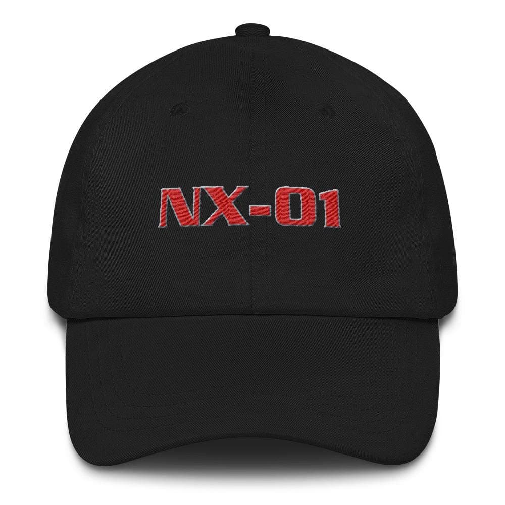Enterprise NX-01 Embroidered Hat, Adjustable Baseball Cap for Men and Women, Officially Licensed, Black