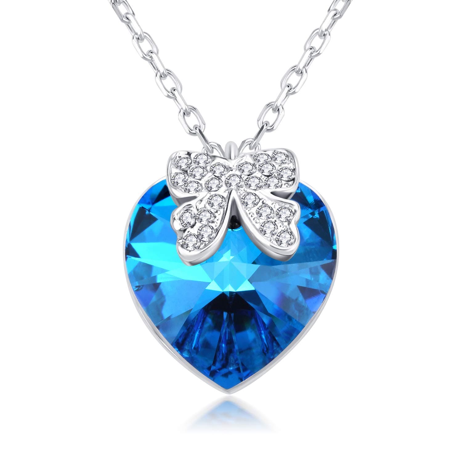 Kruckelyou are ALWAYS in my heart White Gold Plated Necklace made with Swarovski® Crystals - 5041090