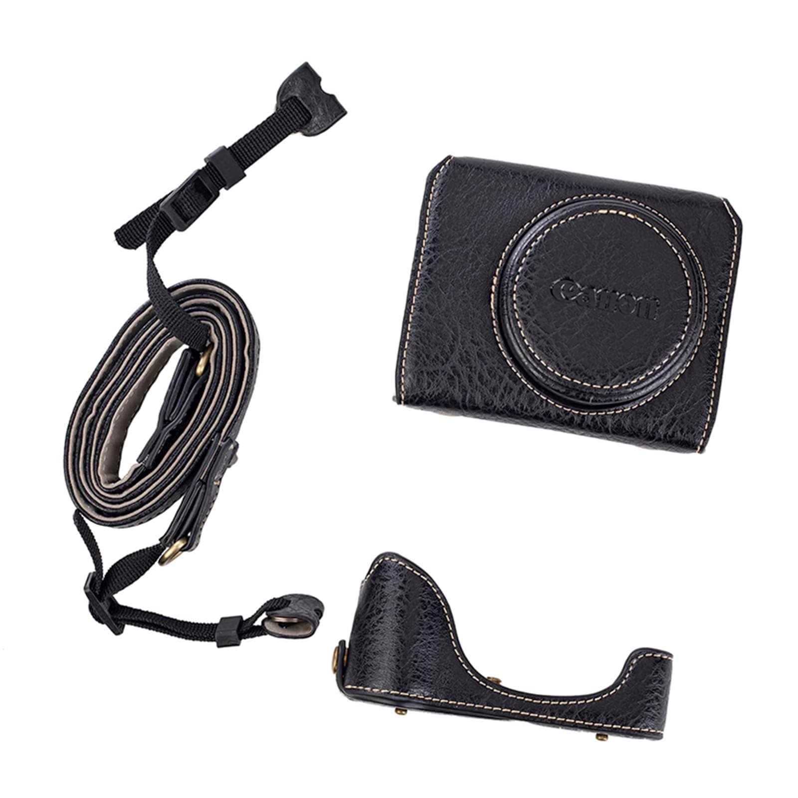 Rieibi G7 X G7X II G7X III Case, Vintage Leather Camera Case for Canon PowerShot G7X / G7X Mark II / G7X Mark III DSLR Camera, Protective Case with Strap