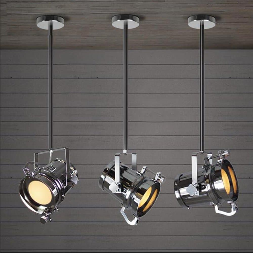 Chrome Coated Projection Lamp Industrial Metal Design Chandelier Minimal and Tables Modern Personality Decoration Round Ceiling Light E14 [Energy Class A +]