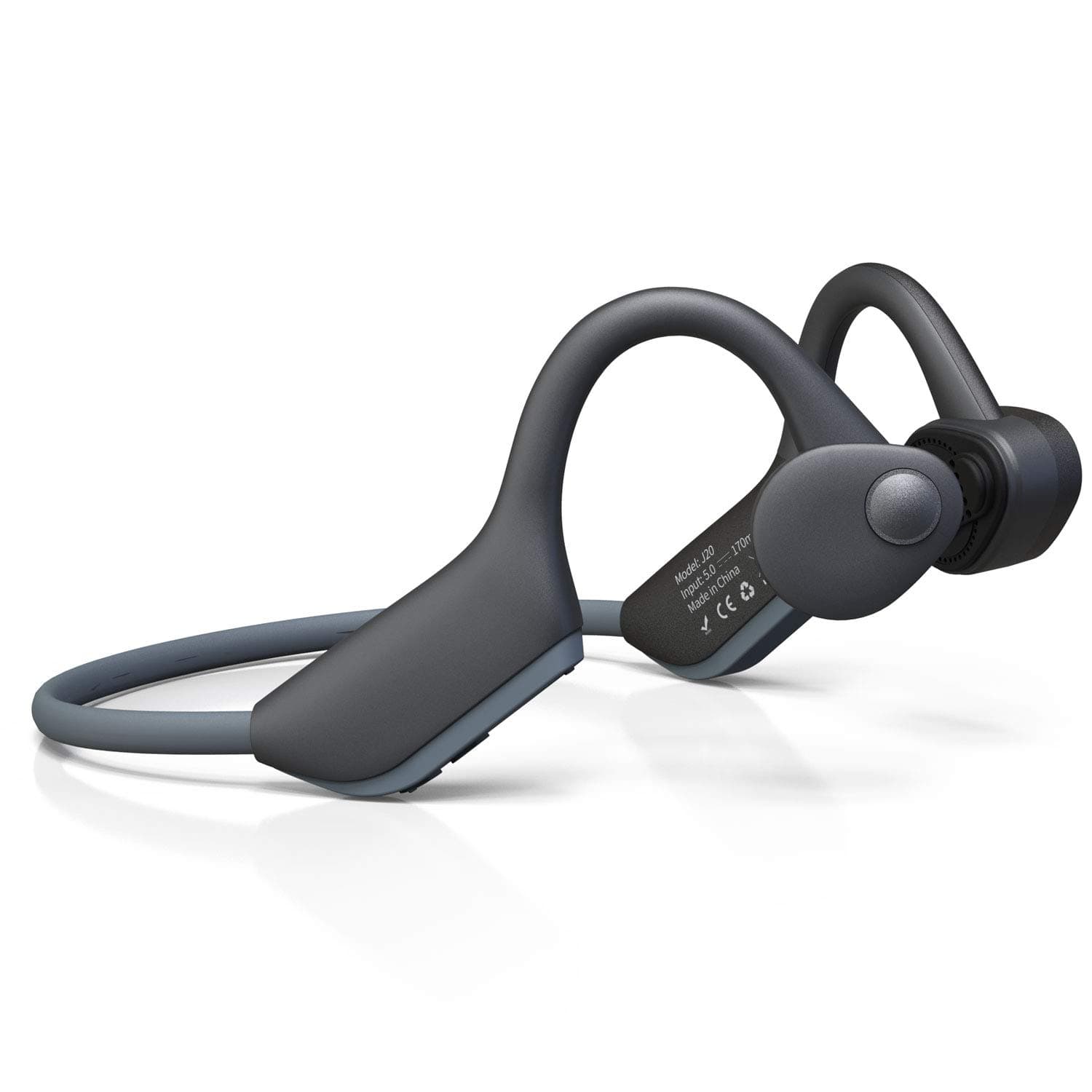 Bone Conduction Headphones LOKMAT Bluetooth 5.0 Lightweight Wireless Headphones,Sweat Proof Comfortable Earphones for Running, Cycling,Driving, Working (Black)