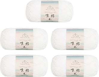 Susan's Family 4 ply 60% Cotton 40% Acrylic Yarn - Soft & Durable - 5 x 50g (1.76oz) - 655 Yards for Knitting & Crocheting - Baby Blankets, Amigurumi, Sweaters & More