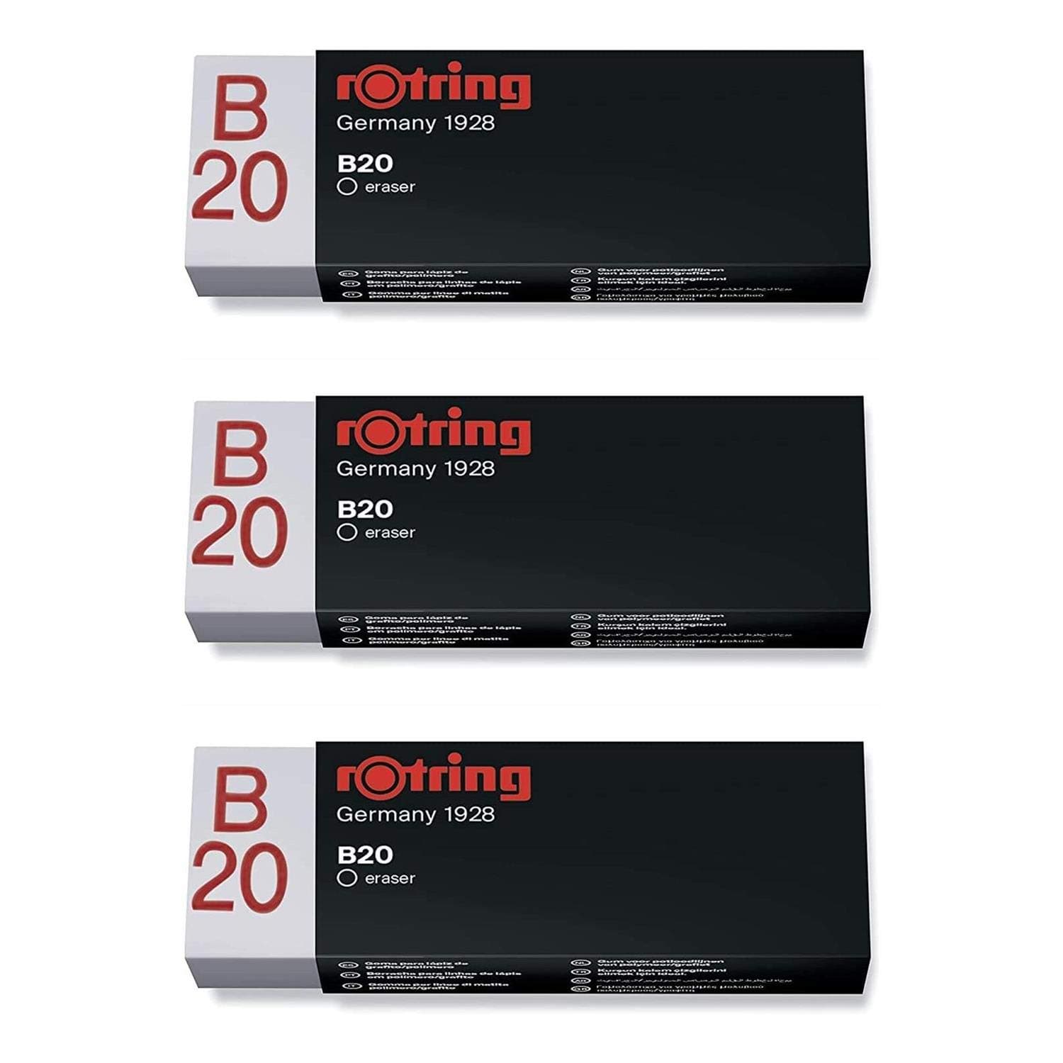 ROTRING Pack of 3 Rapid-Eraser B20 White