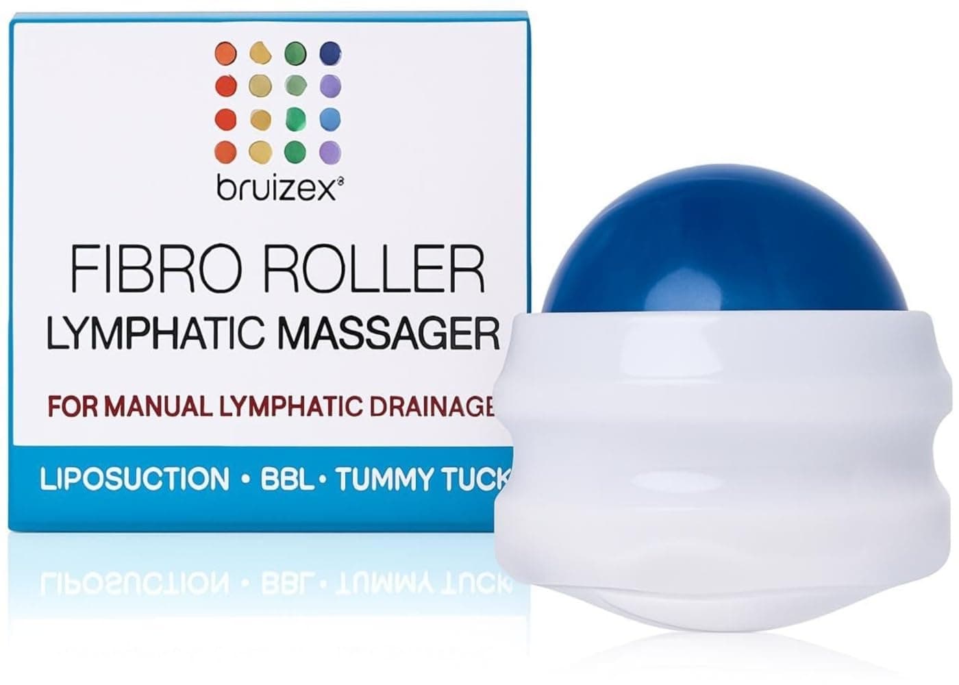 Bruizex Lymphatic Drainage Massager: Fibro Roller for Fibrosis Massage and Treatment I for Post Surgery Recovery After 360 Lipo, Tummy Tuck, BBL I Works with lipofoam, Foam Pads, Faja I