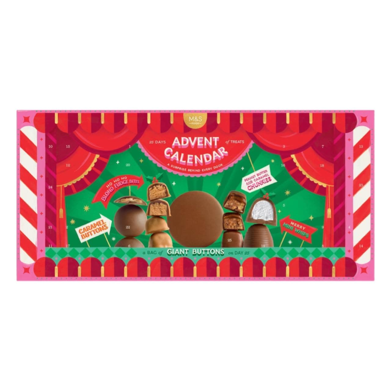 M&S Christmas Chocolate Shop Advent Calendar, 390g, 25 Days of Assorted Treats