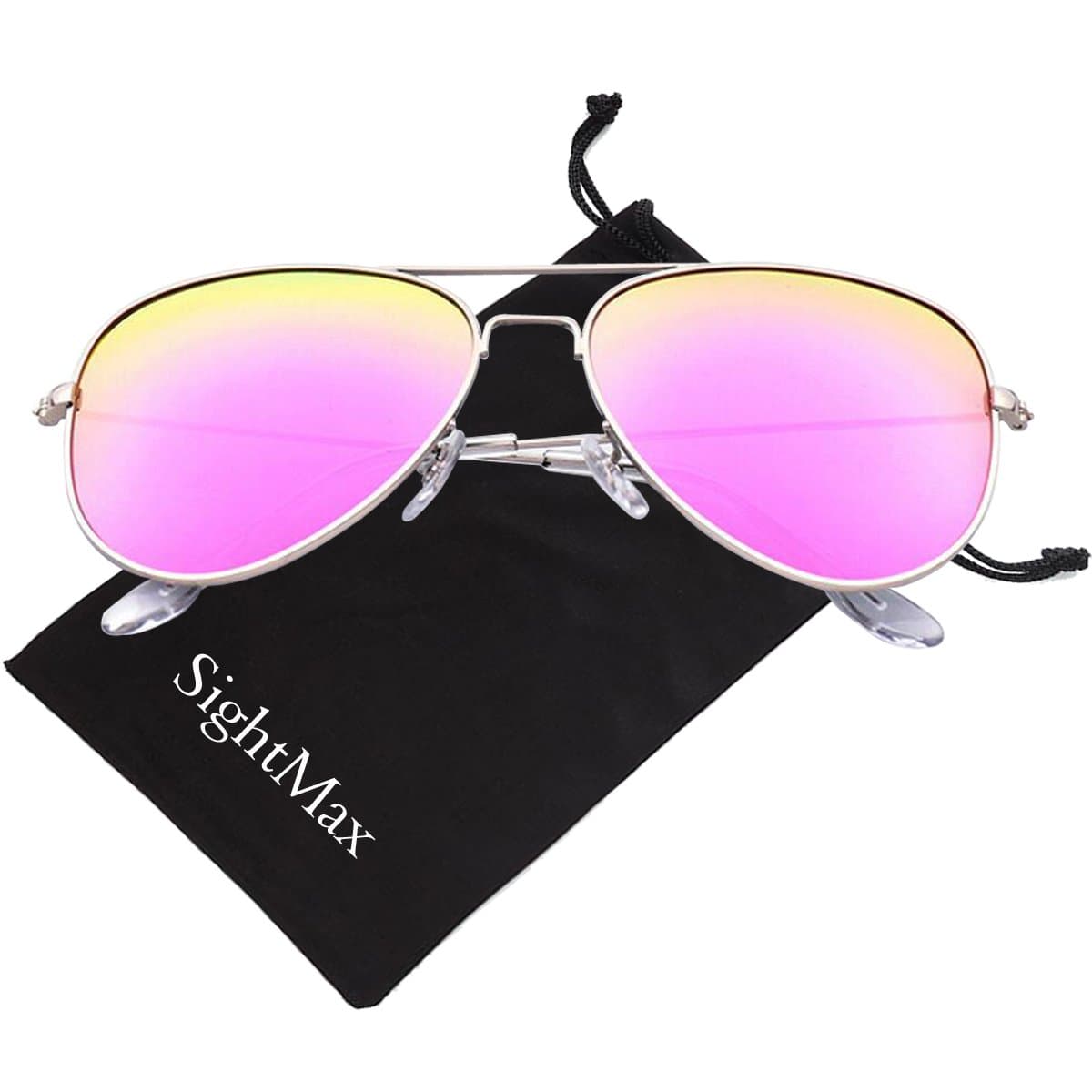 SightMax Polarized Male Female Aviator Sunglasses Flash Mirror UV400