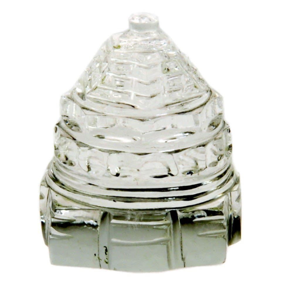 Sovam International Shree Yantra On Clear Crystal Gemstone