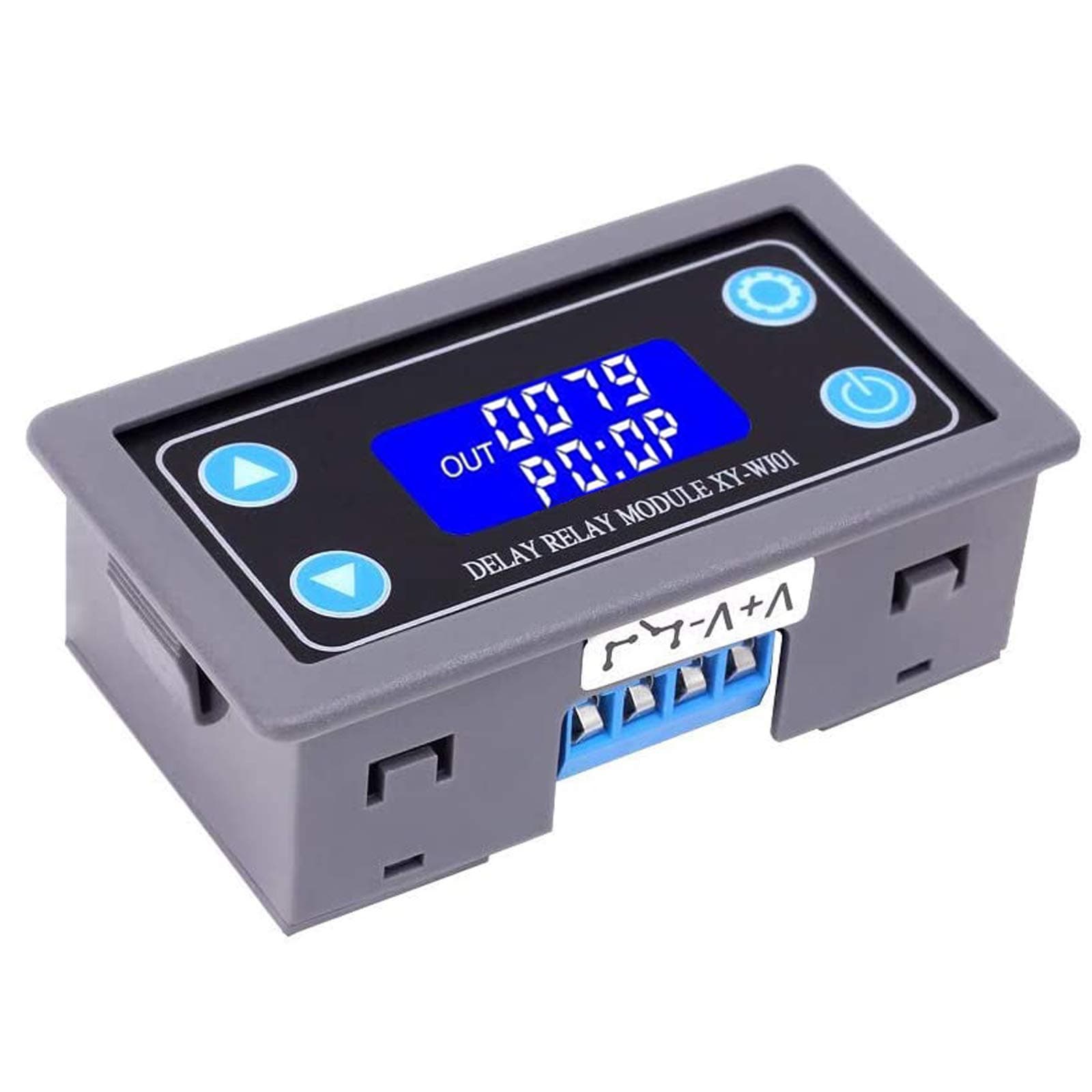 PEMENOLDelay Relay Module, DC 12V 24V Time Delay Relay Controller Board LCD Display Digital Timer Switch Trigger Cycle Timer Module Power On-Off Controller Support XH2.54-3P Connector