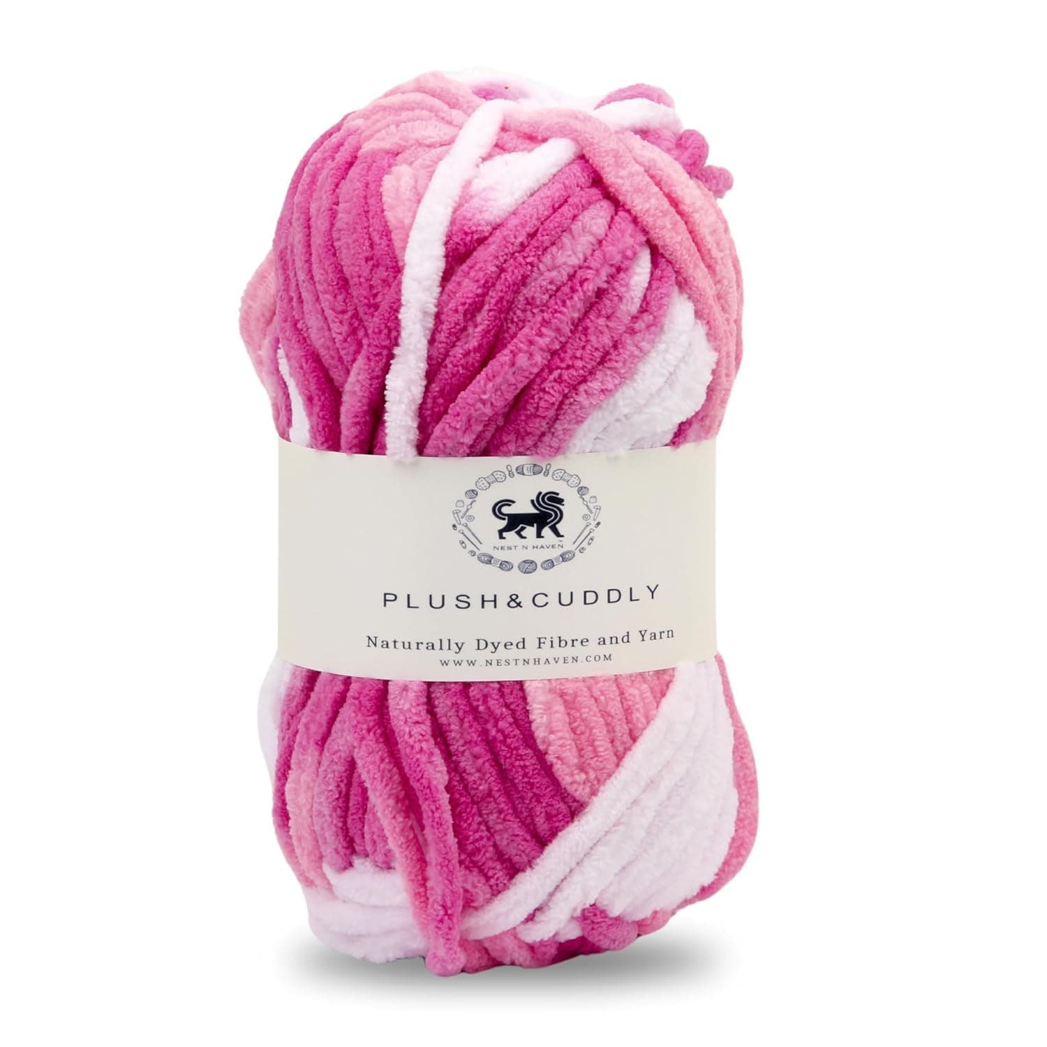 NESTN'-Haven, Wool, Plush & Cuddly, Chenille Yarn Supersoft Hand Knitting Wool Ball, (1 Ball/100 Gram Each) Ball Suitable for Craft, Babywear, Baby Blankets, 5 Bulky, Shade no -NNHB006